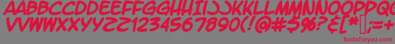 LtromaticBold Font – Red Fonts on Gray Background