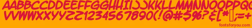 Шрифт LtromaticBold – красные шрифты на оранжевом фоне