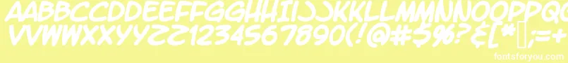 LtromaticBold Font – White Fonts on Yellow Background