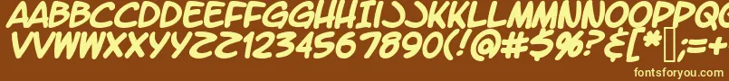 LtromaticBold Font – Yellow Fonts on Brown Background