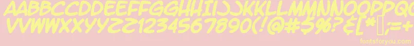 LtromaticBold Font – Yellow Fonts on Pink Background