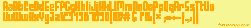 Threelambda Font – Orange Fonts on Yellow Background