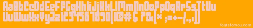 Threelambda Font – Pink Fonts on Orange Background