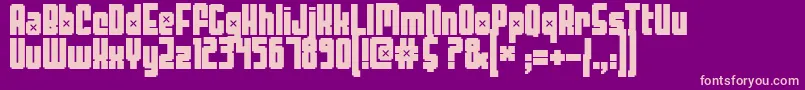 Threelambda Font – Pink Fonts on Purple Background