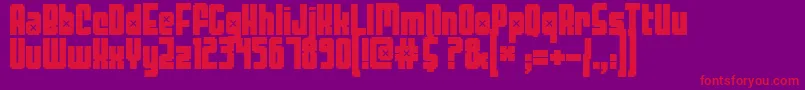フォントThreelambda – 紫の背景に赤い文字
