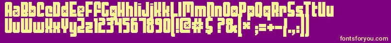 Threelambda Font – Yellow Fonts on Purple Background