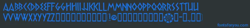 SatyrPassionate Font – Blue Fonts on Black Background