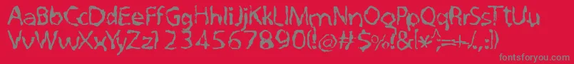 Quovadisquasimodo Font – Gray Fonts on Red Background