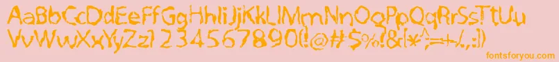 Quovadisquasimodo Font – Orange Fonts on Pink Background