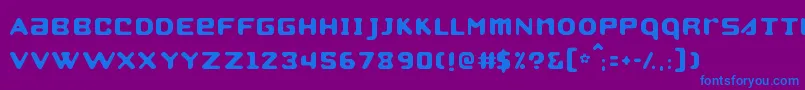 Strobo Font – Blue Fonts on Purple Background