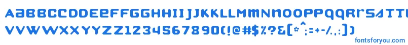 フォントStrobo – 白い背景に青い文字