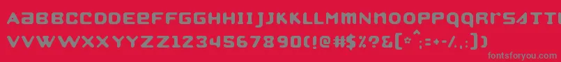 Strobo Font – Gray Fonts on Red Background