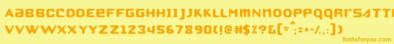 Strobo Font – Orange Fonts on Yellow Background