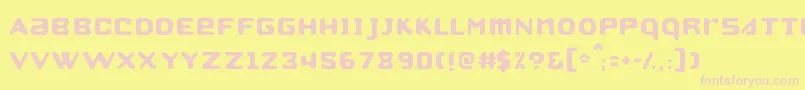 Strobo Font – Pink Fonts on Yellow Background