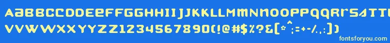 Strobo Font – Yellow Fonts on Blue Background