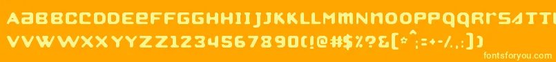 Strobo Font – Yellow Fonts on Orange Background