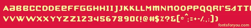 Strobo Font – Yellow Fonts on Red Background