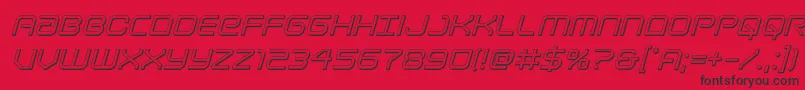 Lightbrigade3Dital Font – Black Fonts on Red Background