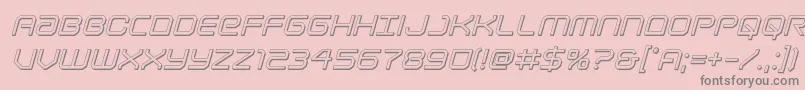 Lightbrigade3Dital-Schriftart – Graue Schriften auf rosa Hintergrund