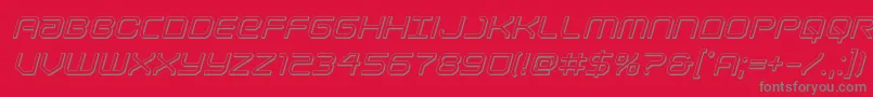 Lightbrigade3Dital Font – Gray Fonts on Red Background