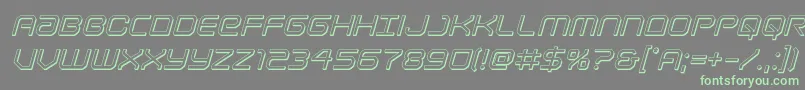 Lightbrigade3Dital Font – Green Fonts on Gray Background