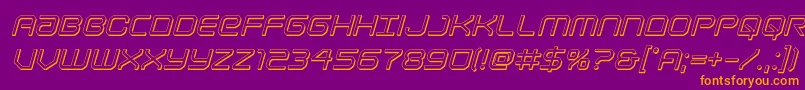 Lightbrigade3Dital Font – Orange Fonts on Purple Background