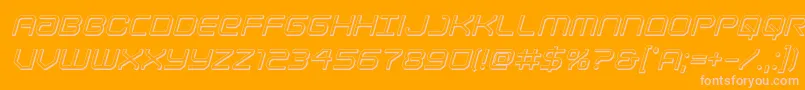 Lightbrigade3Dital Font – Pink Fonts on Orange Background