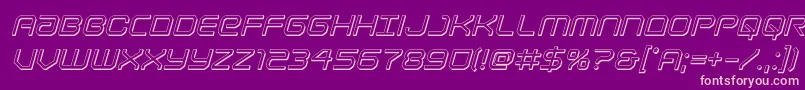 Lightbrigade3Dital Font – Pink Fonts on Purple Background