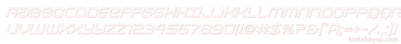 Lightbrigade3Dital-Schriftart – Rosa Schriften auf weißem Hintergrund