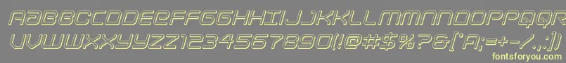 Lightbrigade3Dital Font – Yellow Fonts on Gray Background