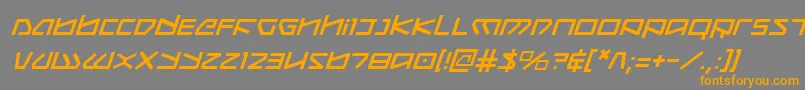 KoboldItalic Font – Orange Fonts on Gray Background