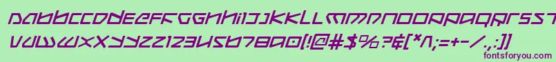 KoboldItalic Font – Purple Fonts on Green Background