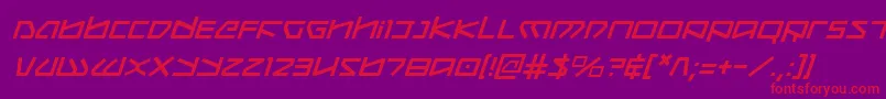 KoboldItalic Font – Red Fonts on Purple Background