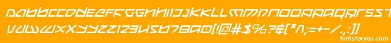 フォントKoboldItalic – オレンジの背景に白い文字