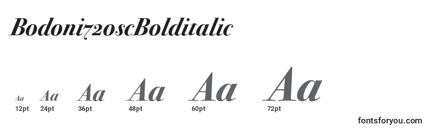 Размеры шрифта Bodoni72oscBolditalic