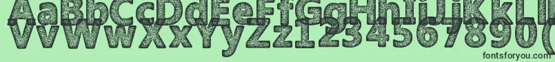 AmokyHalftoneTypeface Font – Black Fonts on Green Background