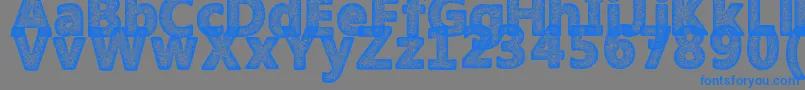 AmokyHalftoneTypeface Font – Blue Fonts on Gray Background