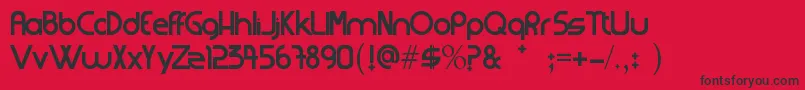Strangerfixcs Font – Black Fonts on Red Background