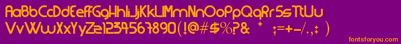 Fonte Strangerfixcs – fontes laranjas em um fundo violeta