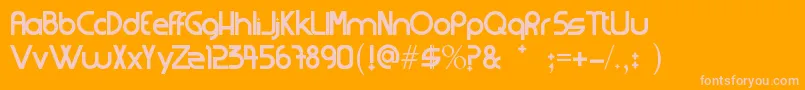 Шрифт Strangerfixcs – розовые шрифты на оранжевом фоне