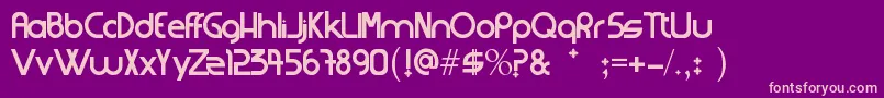 Strangerfixcs-fontti – vaaleanpunaiset fontit violetilla taustalla
