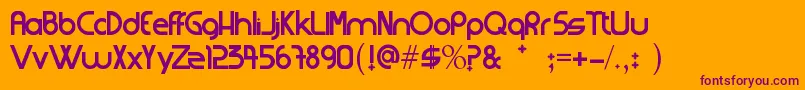 Strangerfixcs Font – Purple Fonts on Orange Background