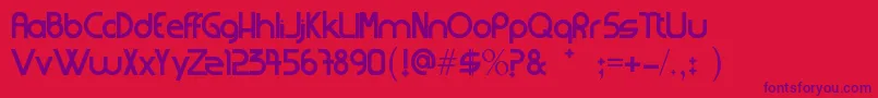 Strangerfixcs Font – Purple Fonts on Red Background