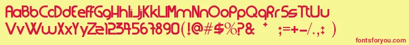 Strangerfixcs Font – Red Fonts on Yellow Background