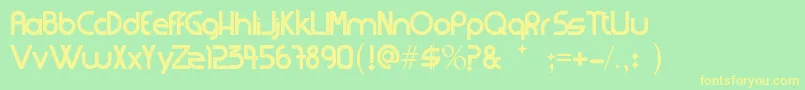 Strangerfixcs Font – Yellow Fonts on Green Background