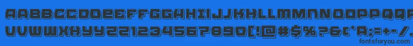 Olympiccarrierpunch Font – Black Fonts on Blue Background