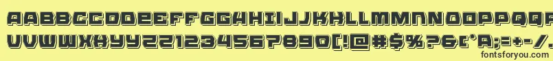 Olympiccarrierpunch Font – Black Fonts on Yellow Background