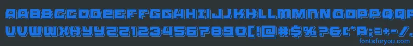 Olympiccarrierpunch Font – Blue Fonts on Black Background