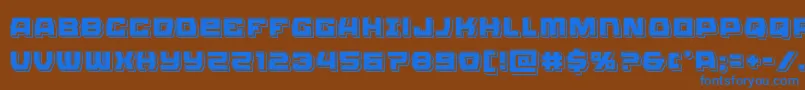 Olympiccarrierpunch Font – Blue Fonts on Brown Background