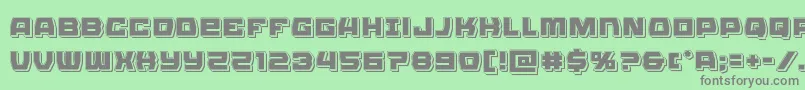 Olympiccarrierpunch Font – Gray Fonts on Green Background